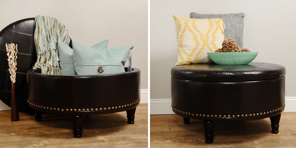 Augusta Storage Ottoman by Office Star. Click on image for more storage solution ideas.