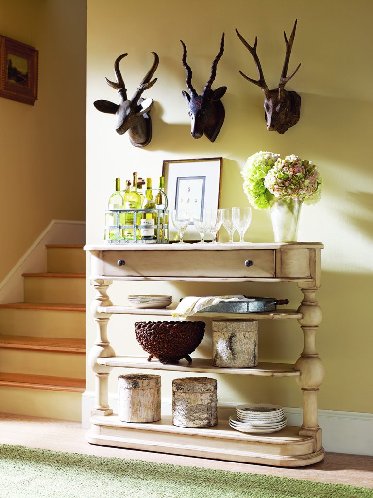 Consider multi-functional pieces that could work in a variety of rooms